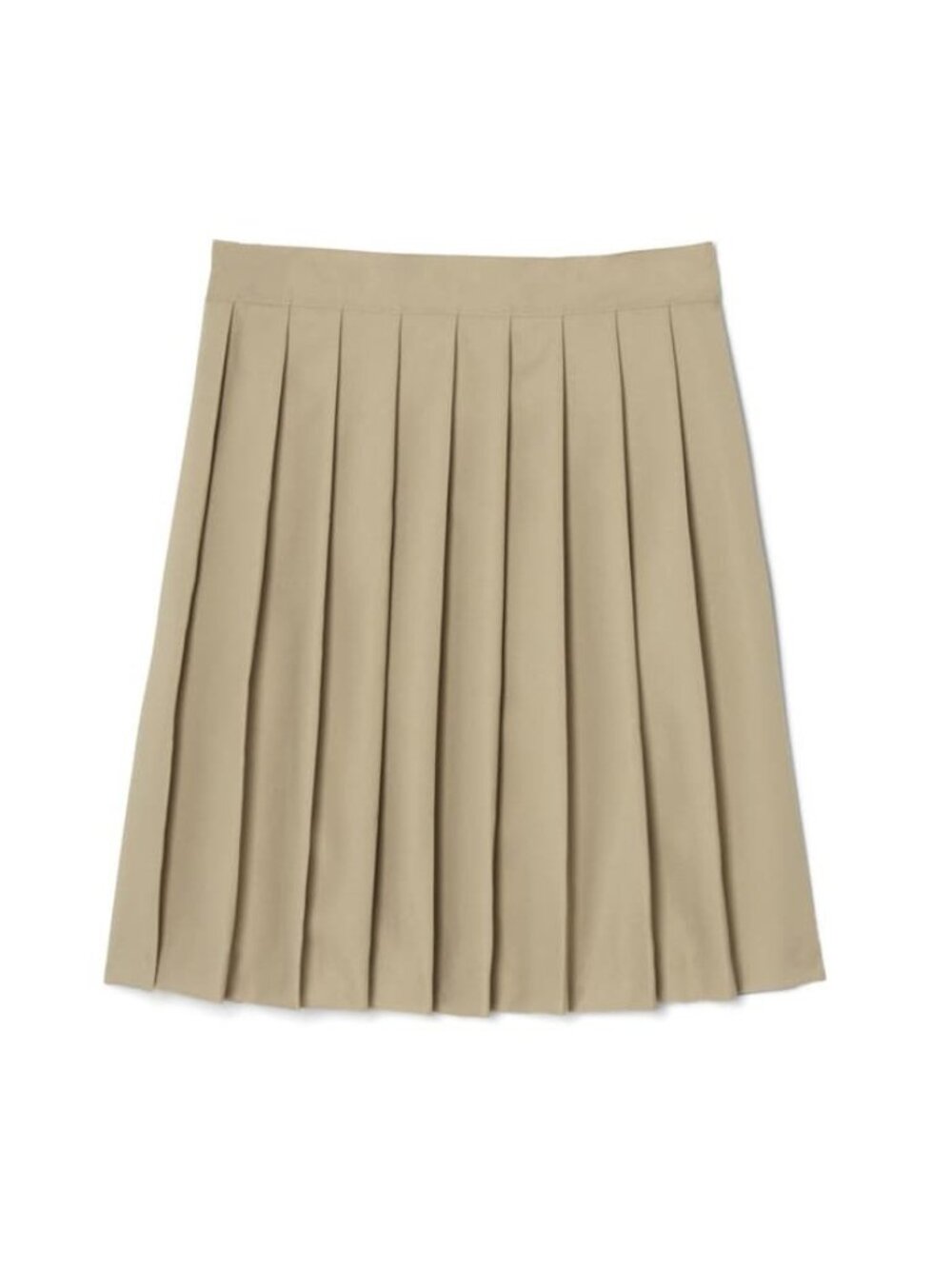 French Toast Full Pleated At the Knee Length Khaki Skirt -- Women's Size 12